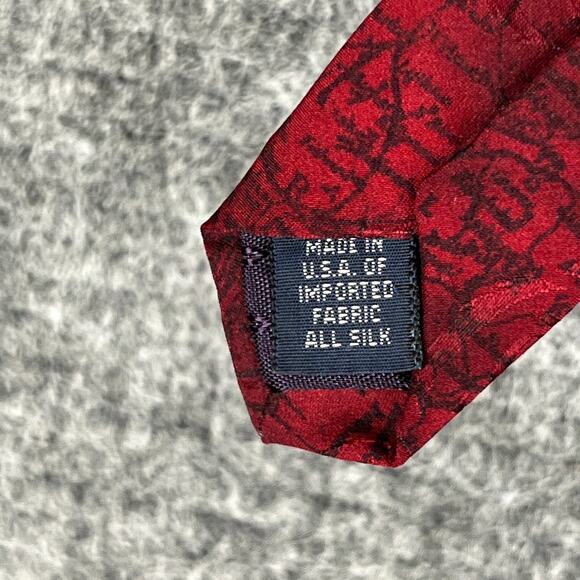 BD Baggies Silk Tie Mens Vintage USA Made Fish Print Novelty Naturecore - Picture 6 of 9